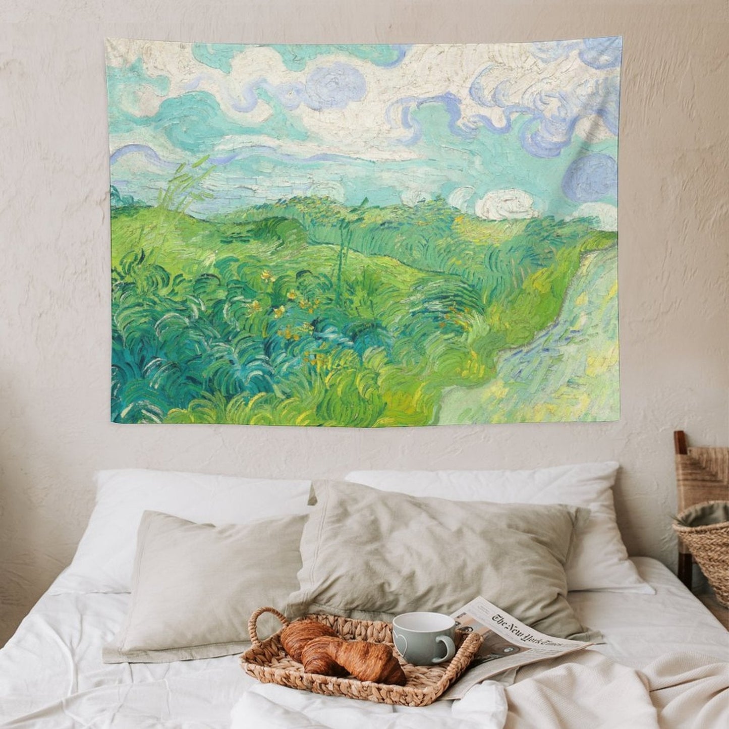 Van Gogh's Green Wheat Fields Tapestry